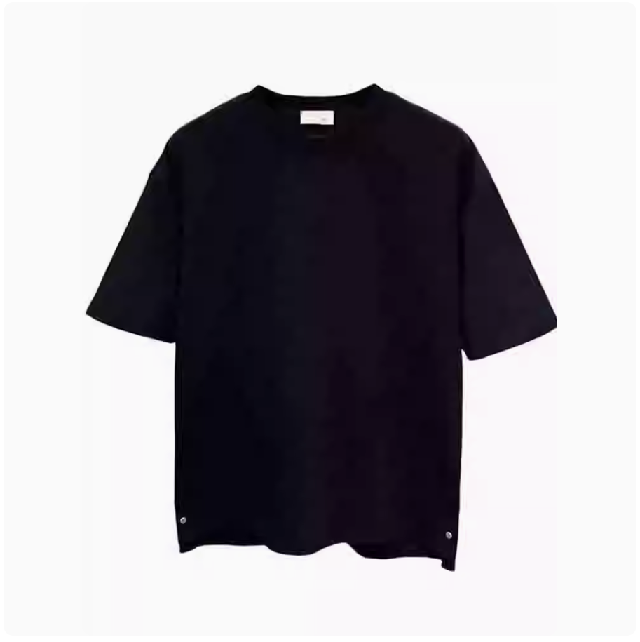 潮牌重磅纯色短袖T恤男士夏季设计感痞帅宽松休闲圆领上衣半袖衫
